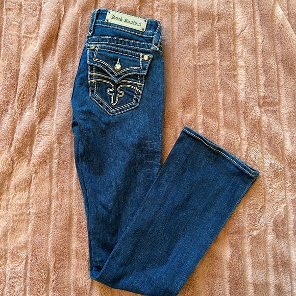 Rock Revival Celine Boot Cut Jeans, 28, EUC, Medium Wash - Picture 1 of 6
